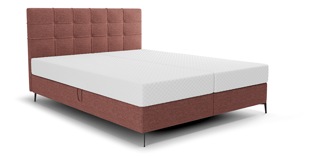Jednolůžková postel 120 cm Infernus Comfort (terakota) (s roštem, s úl. prostorem)