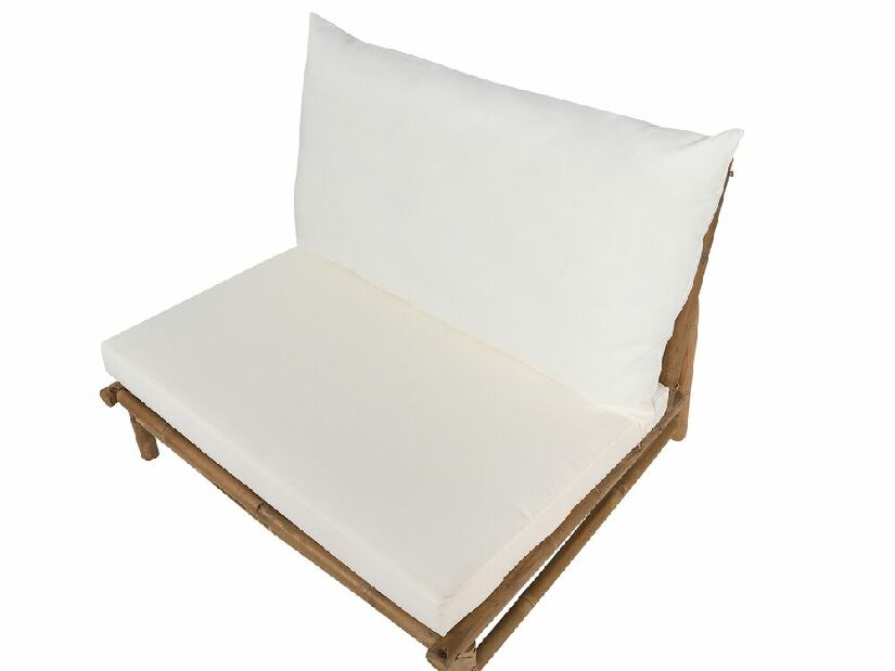  Set 2 ks zahradních židlí Theta (světlé dřevo + bílá)