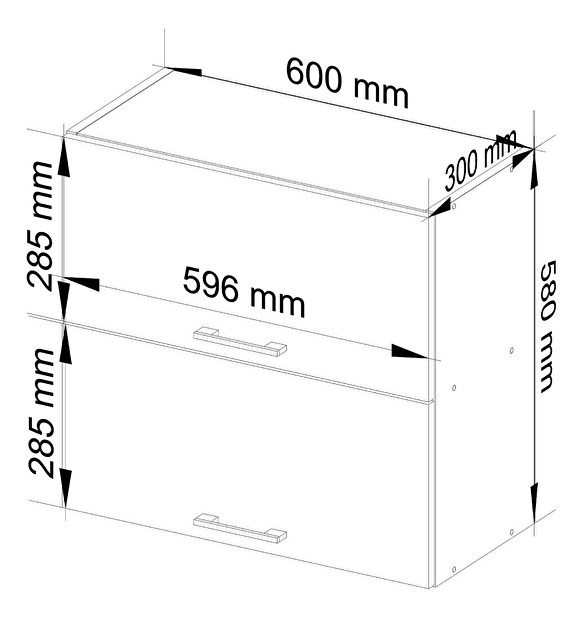 Horní kuchyňská skříňka Ozara W60 G2 (bílá)