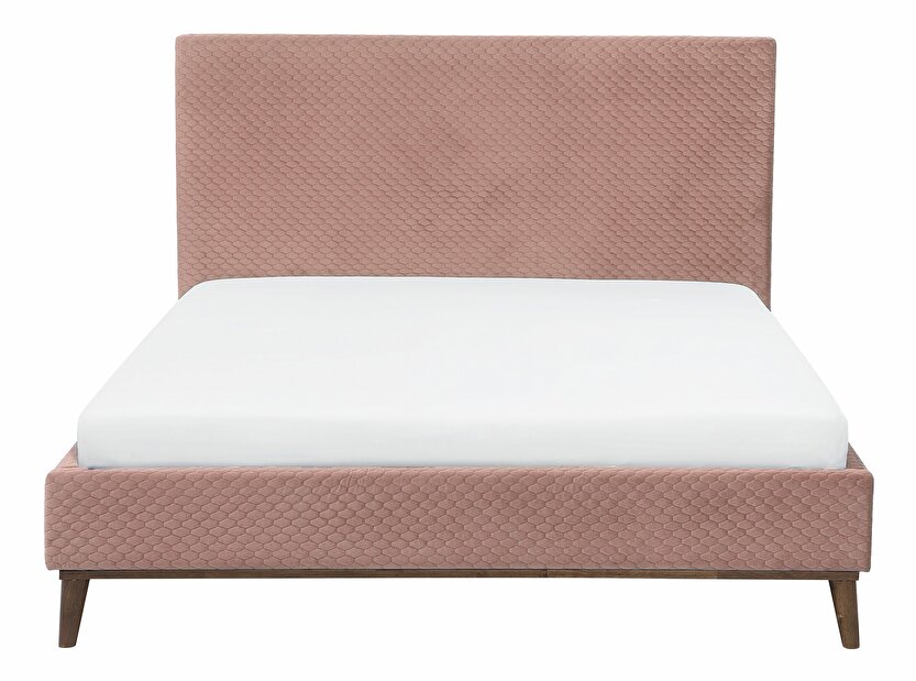Manželská postel 160 cm BARON (s roštem) (růžová)