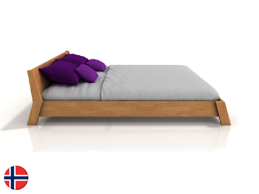 Manželská postel 180 cm Naturlig Skjolden (buk) (s roštem)