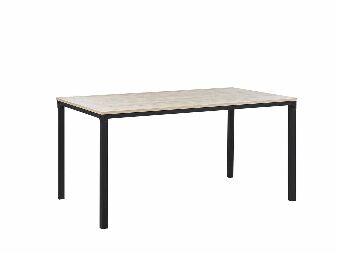 Jídelní stůl HOKOL (světlé dřevo + černá) (pro 6 osob)