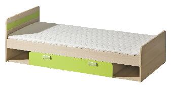 Jednolůžková postel 80 cm Lavendon L13 (s roštem) (zelená)