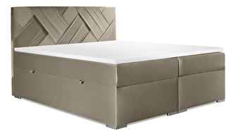 Kontinentální postel 140 cm Melo (zlatá) (s úložným prostorem)