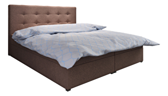 Manželská postel Boxspring 140 cm Fade 1 (tmavě hnědá) (s matrací a úložným prostorem)