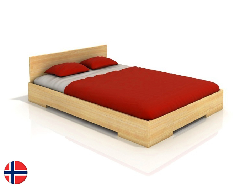 Manželská postel 180 cm Naturlig Kirsebaer (borovice) (s roštem)