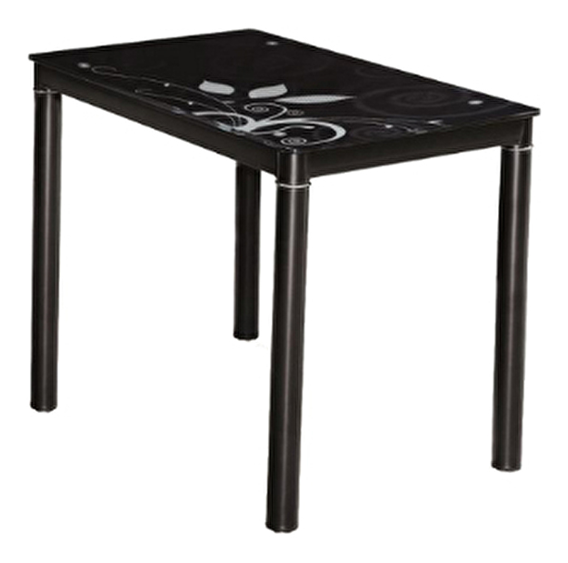 Jídelní stůl 80 cm Damion (černá + černá) (pro 4 osoby)
