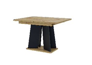 Jídelní stůl Mulnu (artisan + černá) (pro 4 až 6 osob)