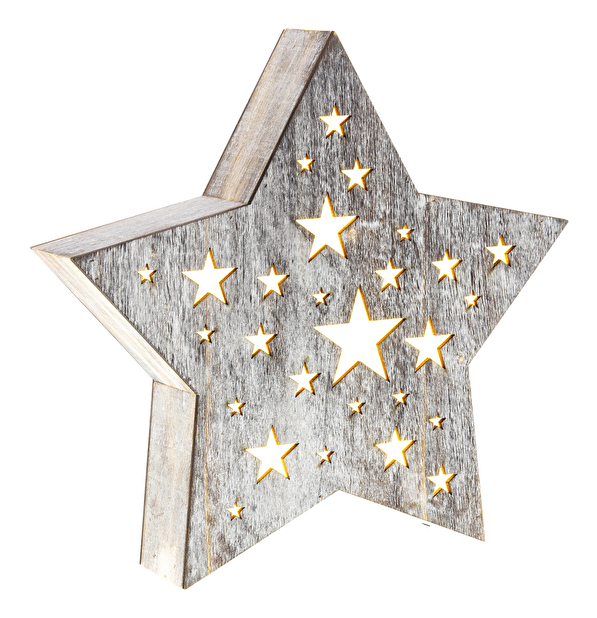 Vánoční dřevěná hvězda Retlux RXL 347