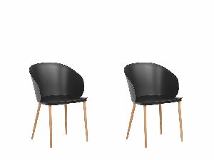 Set 2 ks. jídelních židlí BALAK (černá)