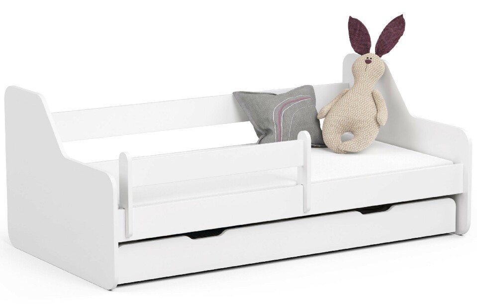 Dětská postel Araceli (bílá) (s matrací)