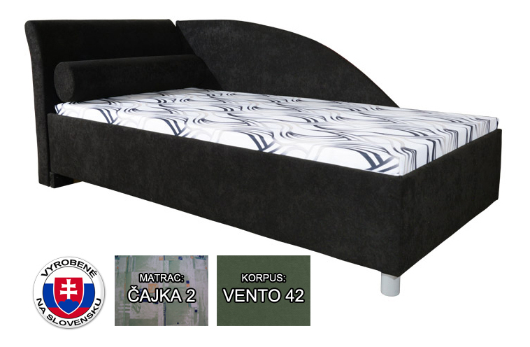 Jednolůžková postel (válenda) 90 cm Perla Plus (se sendvičovou matrací) (L) *výprodej