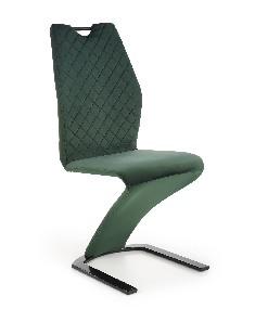 Jídelní židle Kerga (tmavě zelená + černá)