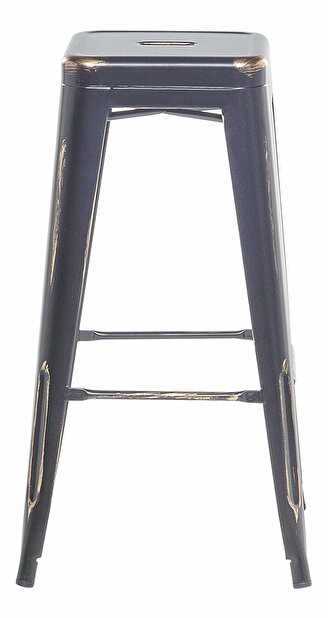 Set 2ks. barových židlí 76cm Cabriot (černozlatá)