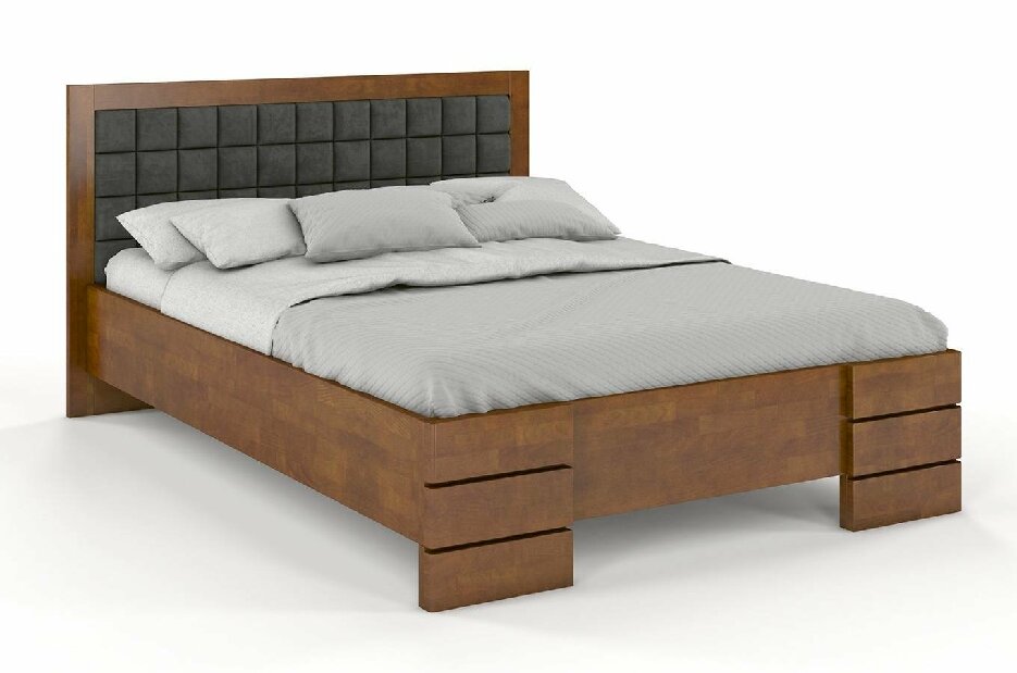 Manželská postel 200 cm Naturlig Storhamar High (buk)