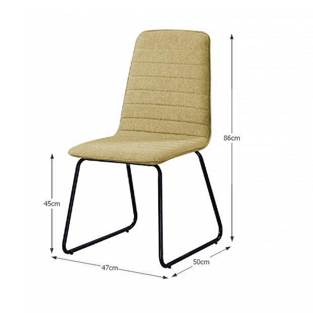 Jídelní židle Danuta (zelenožlutá + černá)
