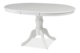 Rozkládací jídelní stůl 106-141 cm Oliner (bílá) (pro 4 až 6 osob)
