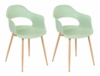 Set 2 ks jídelních židlí Unika (zelená)