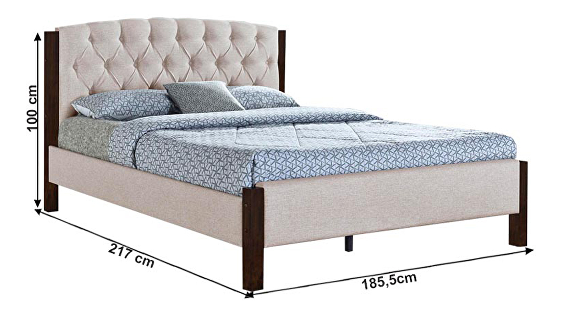 Manželská postel 180 cm Elenera
