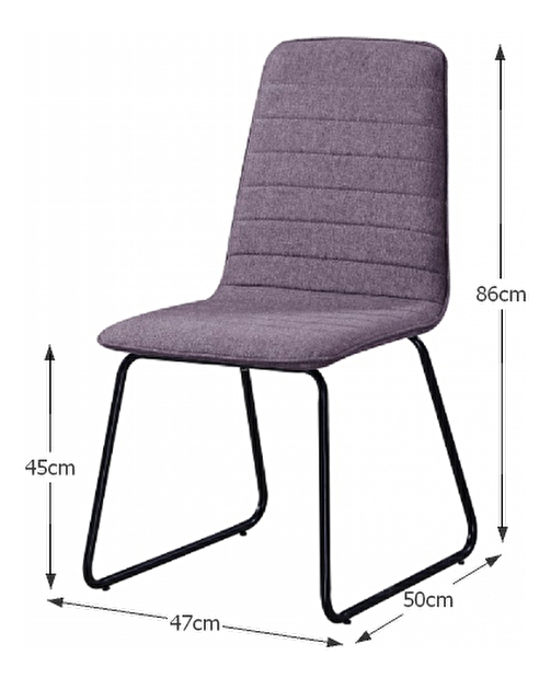 Jídelní židle Danuta (fialová + černá)