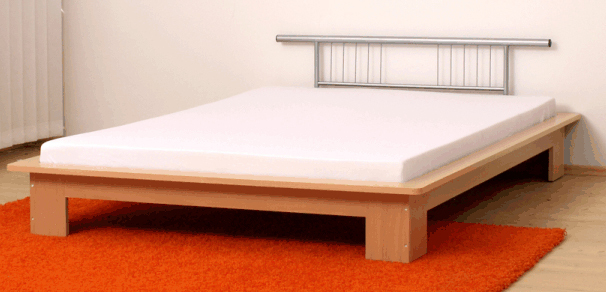 Manželská postel 150 cm Kréta 2 (s roštem a matrací)