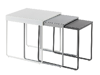 Konferenční stolek Vada (bílá + šedá)
