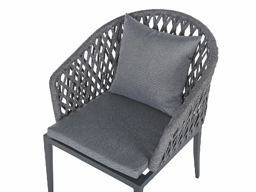 Set 2 ks. zahradních židlí Lipe (tmavě šedá)