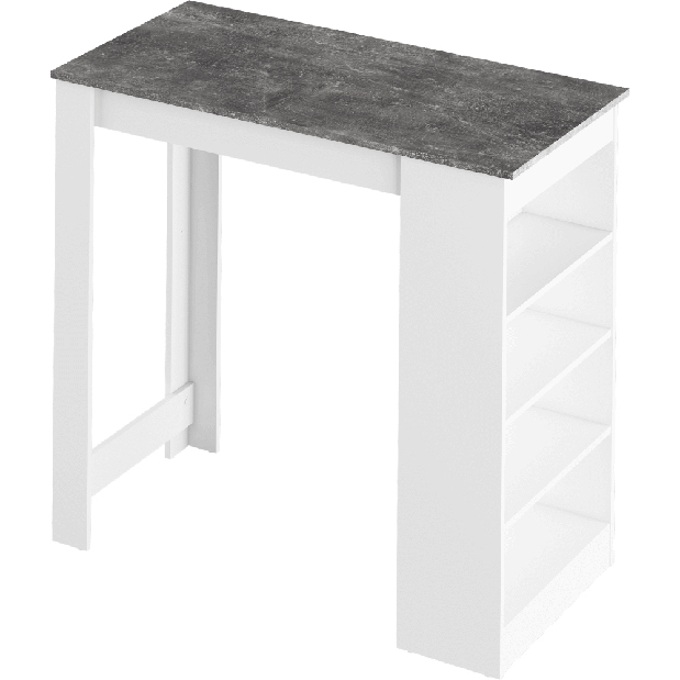 Barový stůl Austin (bílá + beton)