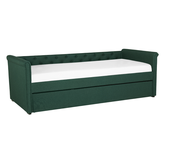 Rozkládací postel 90 cm LISABON (s roštem) (zelená)