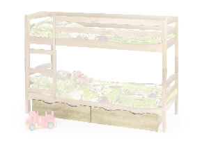Úložný prostor pod postel (2 ks. zásuvka) Sam (borovice)