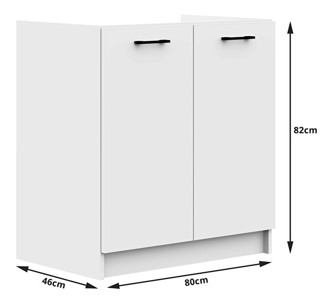 Dolní kuchyňská skříňka Ozara S80ZL (bílá)