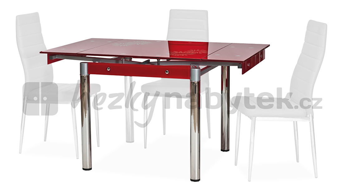 Jídelní stůl Alnitak (červená) (pro 4 osoby)