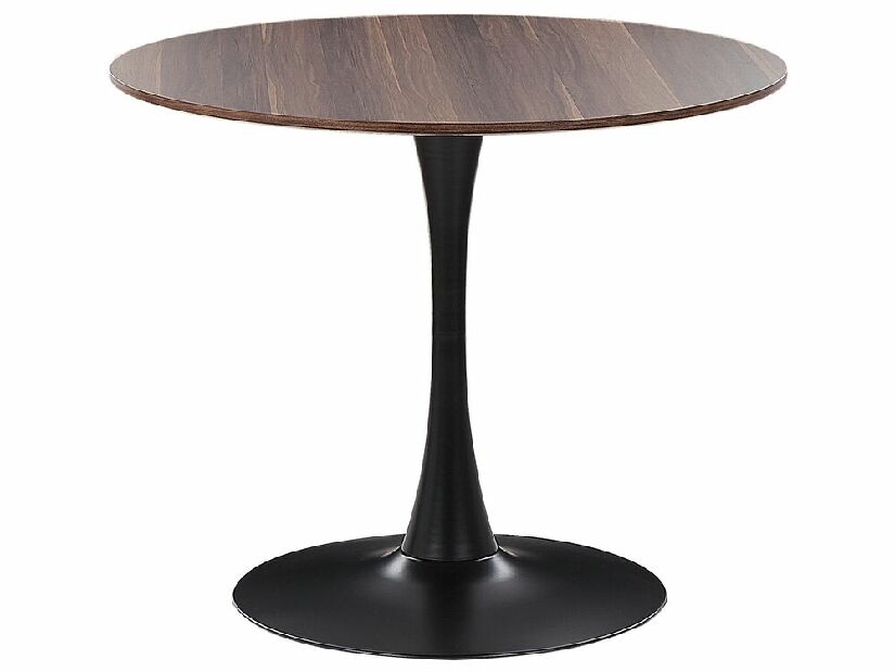 Kulatý jídelní stůl Berylle (tmavé dřevo) (pro 4 osoby)