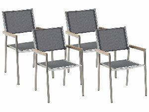 Set 4 ks zahradních židlí Giggles (šedá)