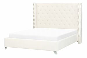 Manželská postel 140 cm Lubbka (bílá) (s roštem)