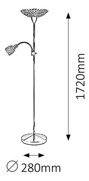Stojanová lampa Elle 6120 (chromová)