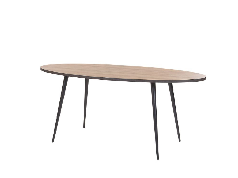 Jídelní stůl OTTIO (tmavé dřevo + černá) (pro 6 osob)