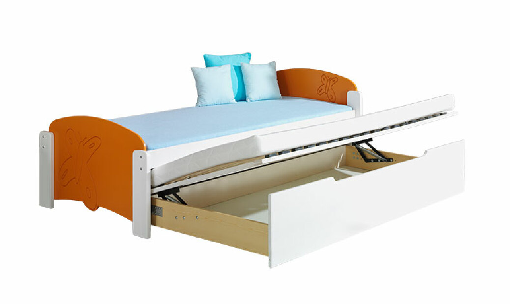 Rozkládací postel 90 cm Magnolia (s rošty a úl. prostorem)