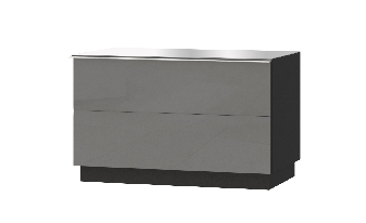 Závěsný TV stolek Henry Typ 39 (šedá + šedý vysoký lesk)