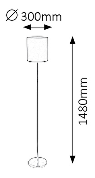 Stojanová lampa Monica 2539 (šedá + zlatá + chromová)