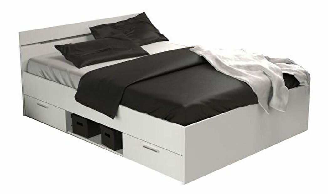 Manželská postel 140 cm Myriam (bílá) *výprodej
