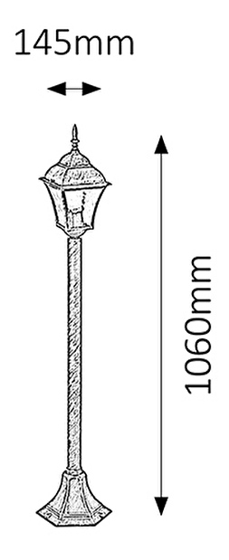 Venkovní svítidlo Toscana 8400 (antická stříbrná)
