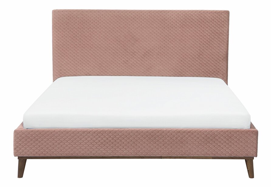 Manželská postel 180 cm BARON (s roštem) (růžová)