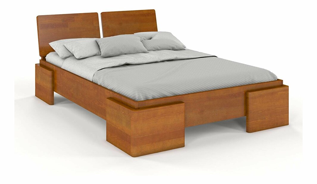 Manželská postel 180 cm Naturlig Jordbaer High (borovice)