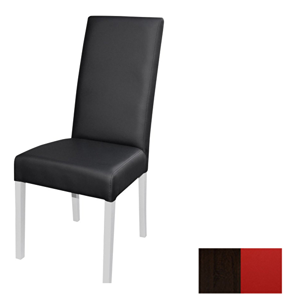Jídelní židle JK2 (ořech + červená) * výprodej
