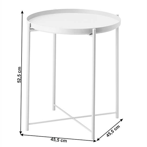 Příruční stolek Tadra (bílá)