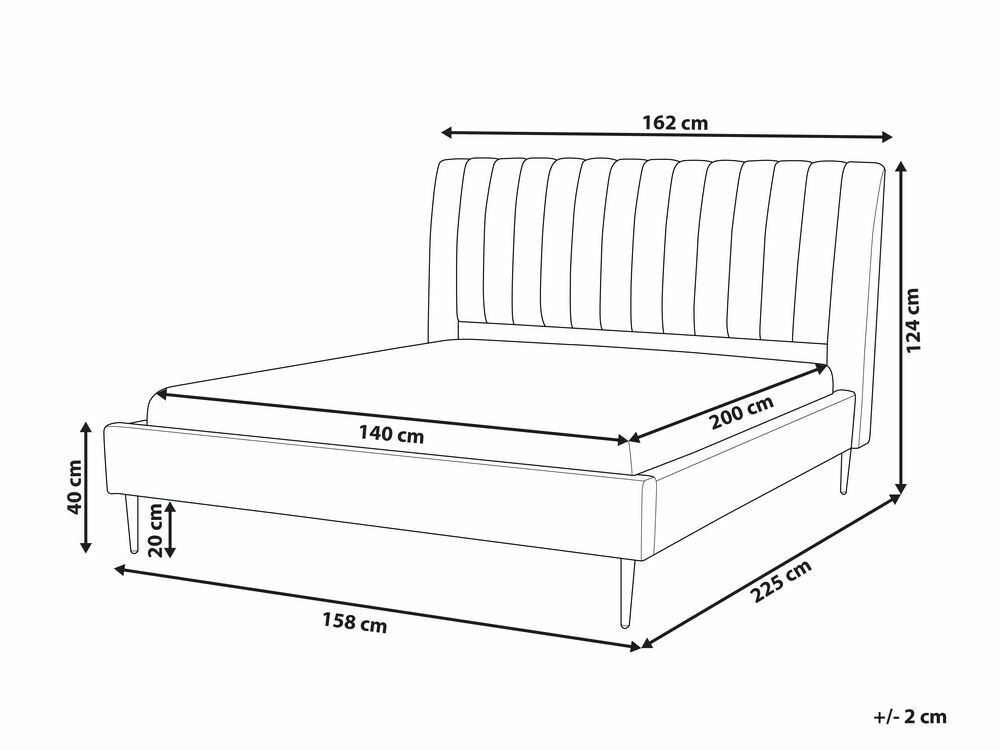 Manželská postel 140 cm Marvik (béžová)