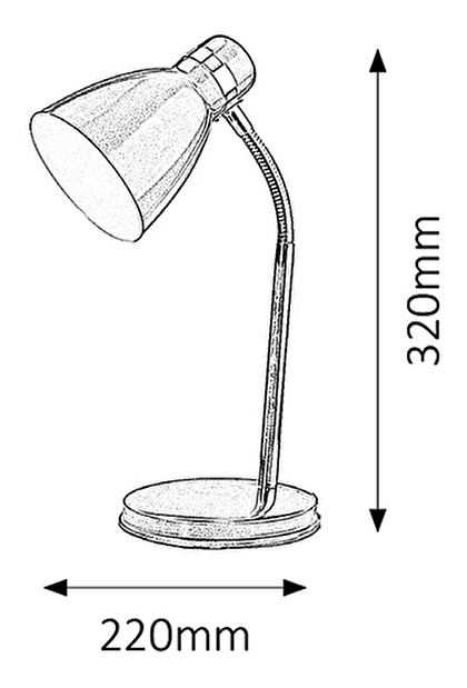 Stojanová lampa Patric 4207 (modrá + chromová)