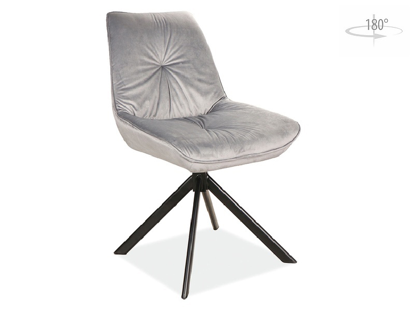 Jídelní židle Becki (šedá + černá)