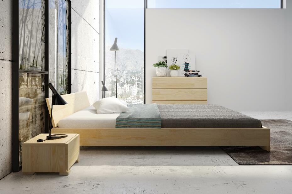 Manželská postel 140 cm Naturlig Galember (borovice) (s roštem)